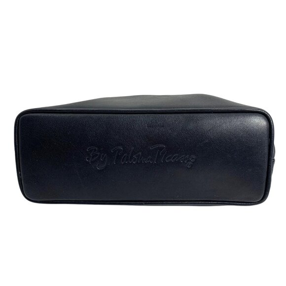 VTG PALOMA PICASSO Mini Black Leather Gold Tone Chain Strap Shoulder Handbag - Picture 7 of 14